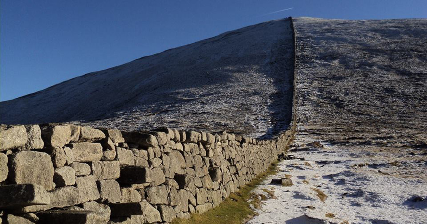 A skiff of snow in the Mourne Mountains, County Down.