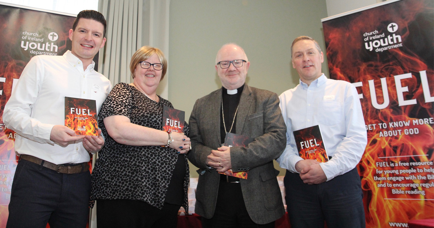 Archbishop Richard Clarke launched ‘Fuel’ at the Church of Ireland Youth Department’s first National Youth Forum, in Dublin on 20th January. Photo by Lynn Glanville.