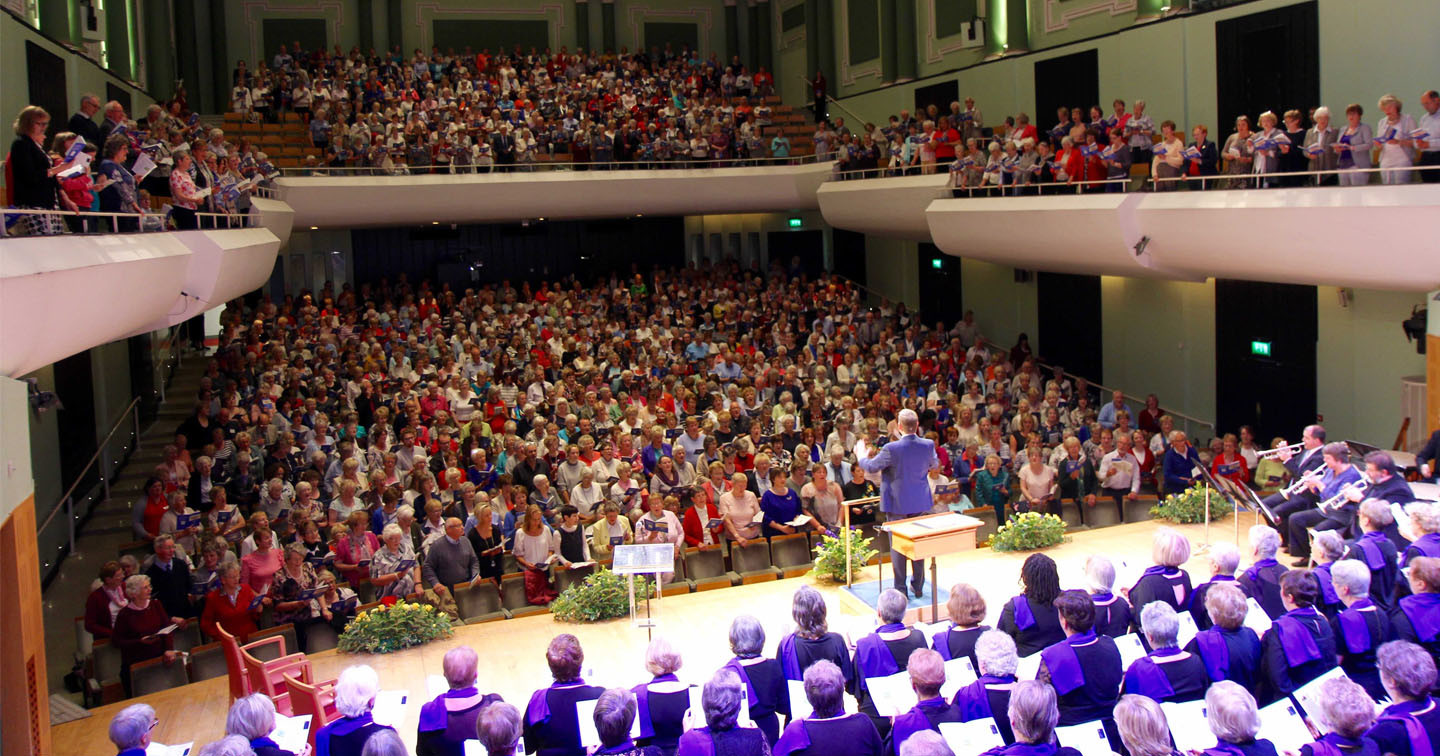Some of the choir and audience at the Mothers’ Union Big Sing in the National Concert Hall.