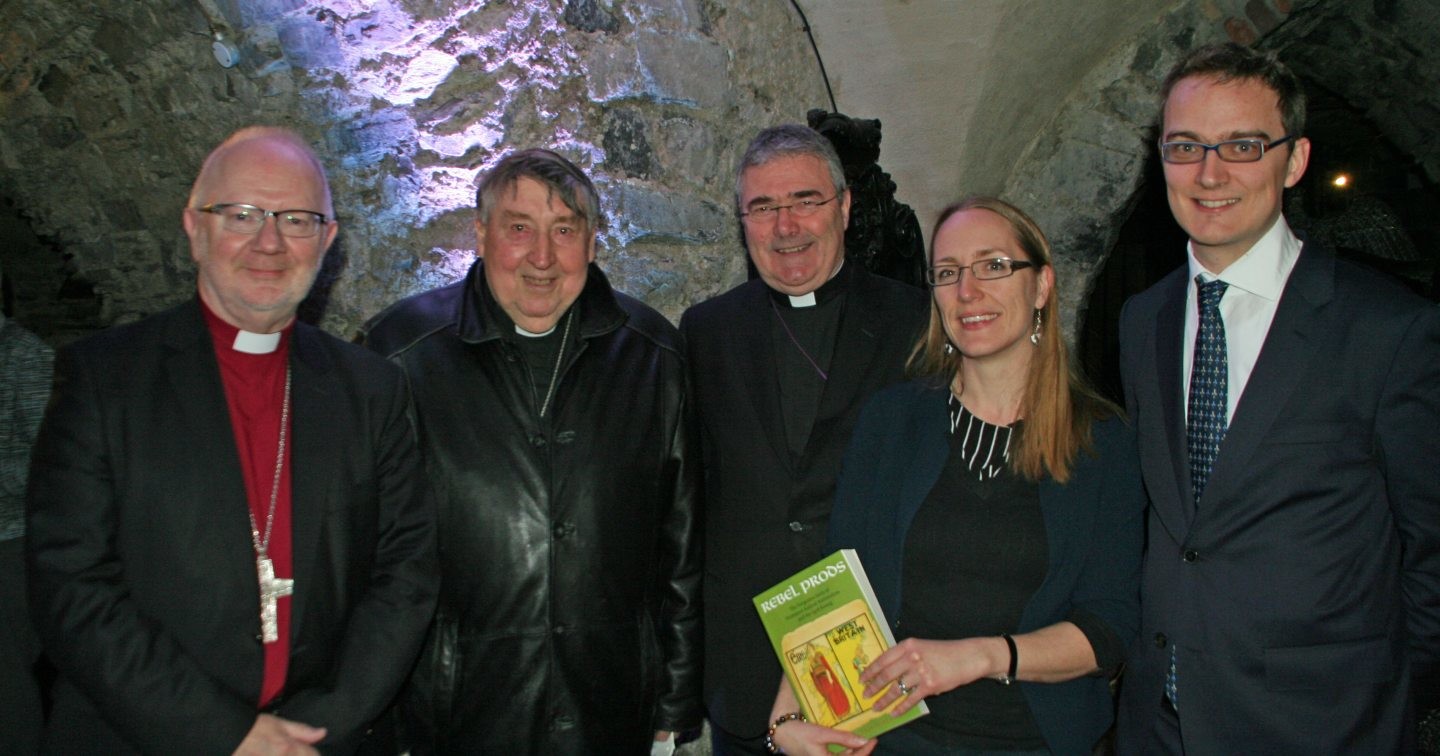 Archbishop Richard Clarke; former Archbishop of Dublin, Walton Empey; Bishop John McDowell; Dr Heather Jones and Mark Jones