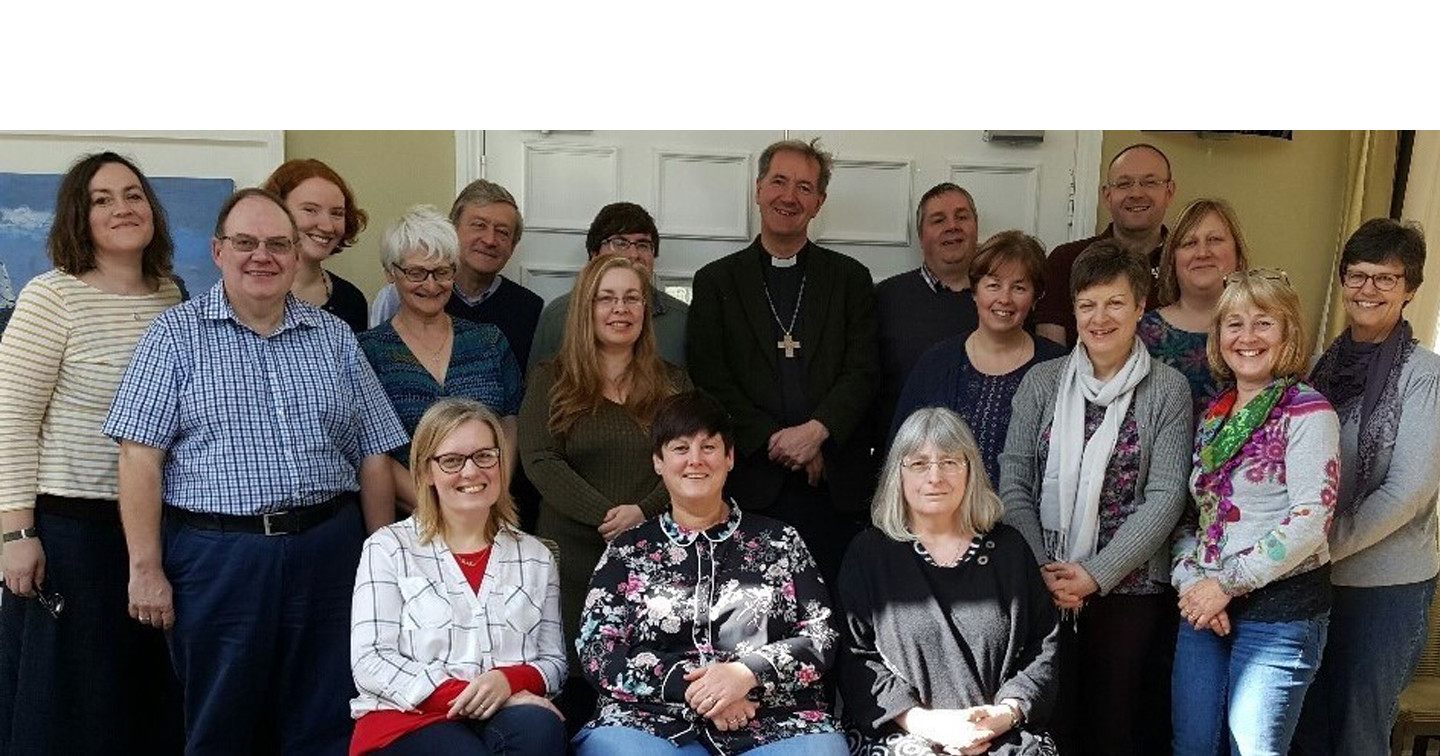 Delegates at the Children’s Ministry Network conference with Bishop Michael Burrows and the Reverend James Mulhall.