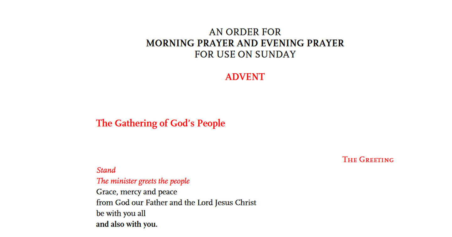 Seasonal Service of Morning and Evening Prayer now live on the Church of Ireland website