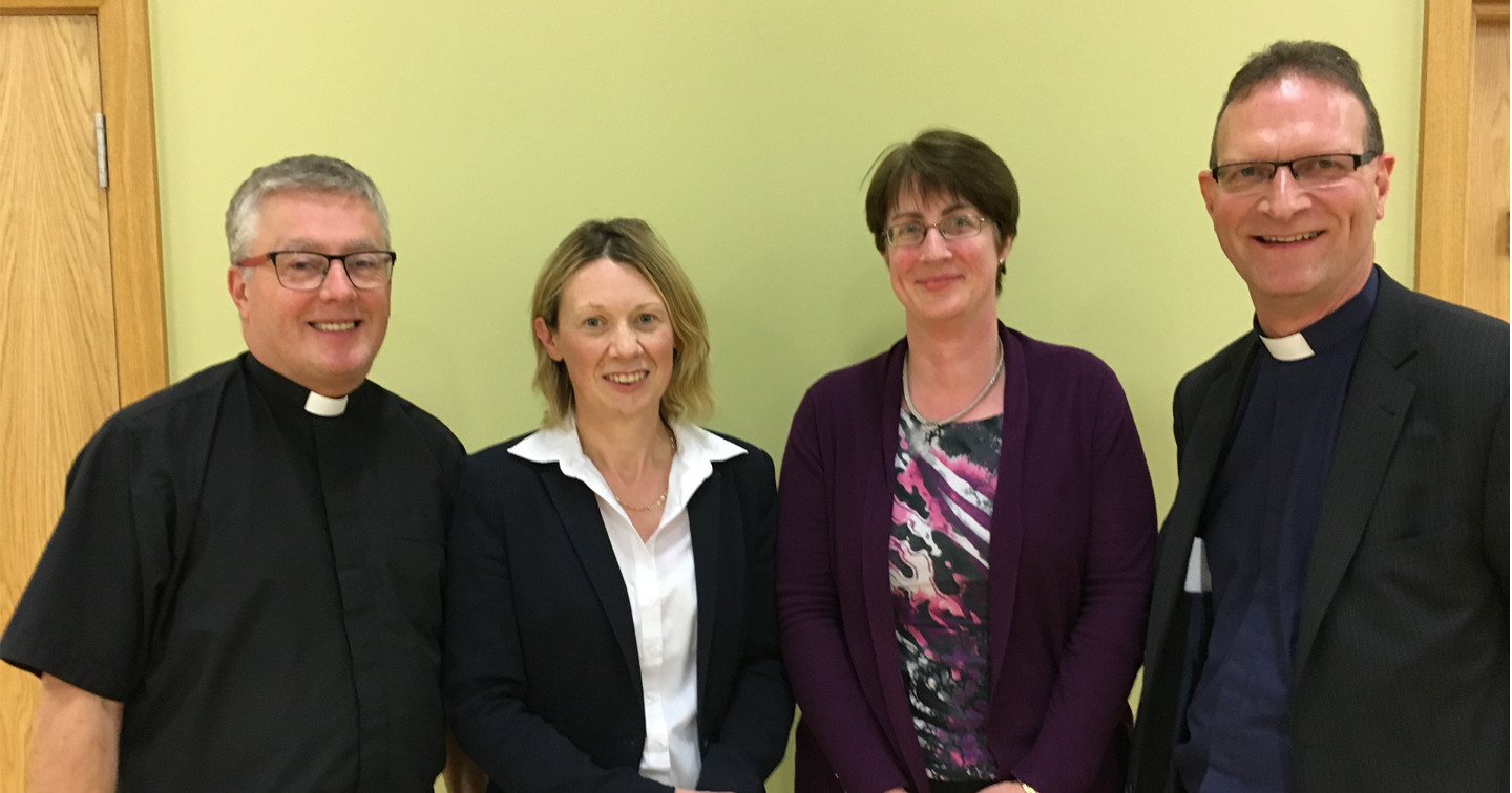 Archdeacon Brian Harper, Ms Kate Williams, Ms Ashley Brown (Clogher Diocesan Office) and Dean Kenneth Hall.