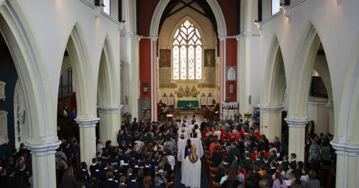 A ‘full house’ in St Peter’s Church, Bandon, for the annual Diocesan Service for primary schools.