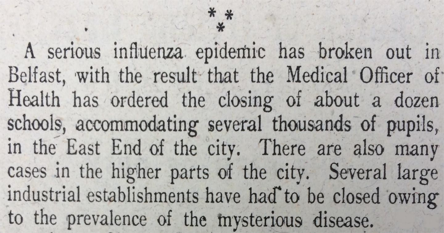 Pandemic in Ireland One Hundred Years Ago Through the Lens of the Church of Ireland Gazette
