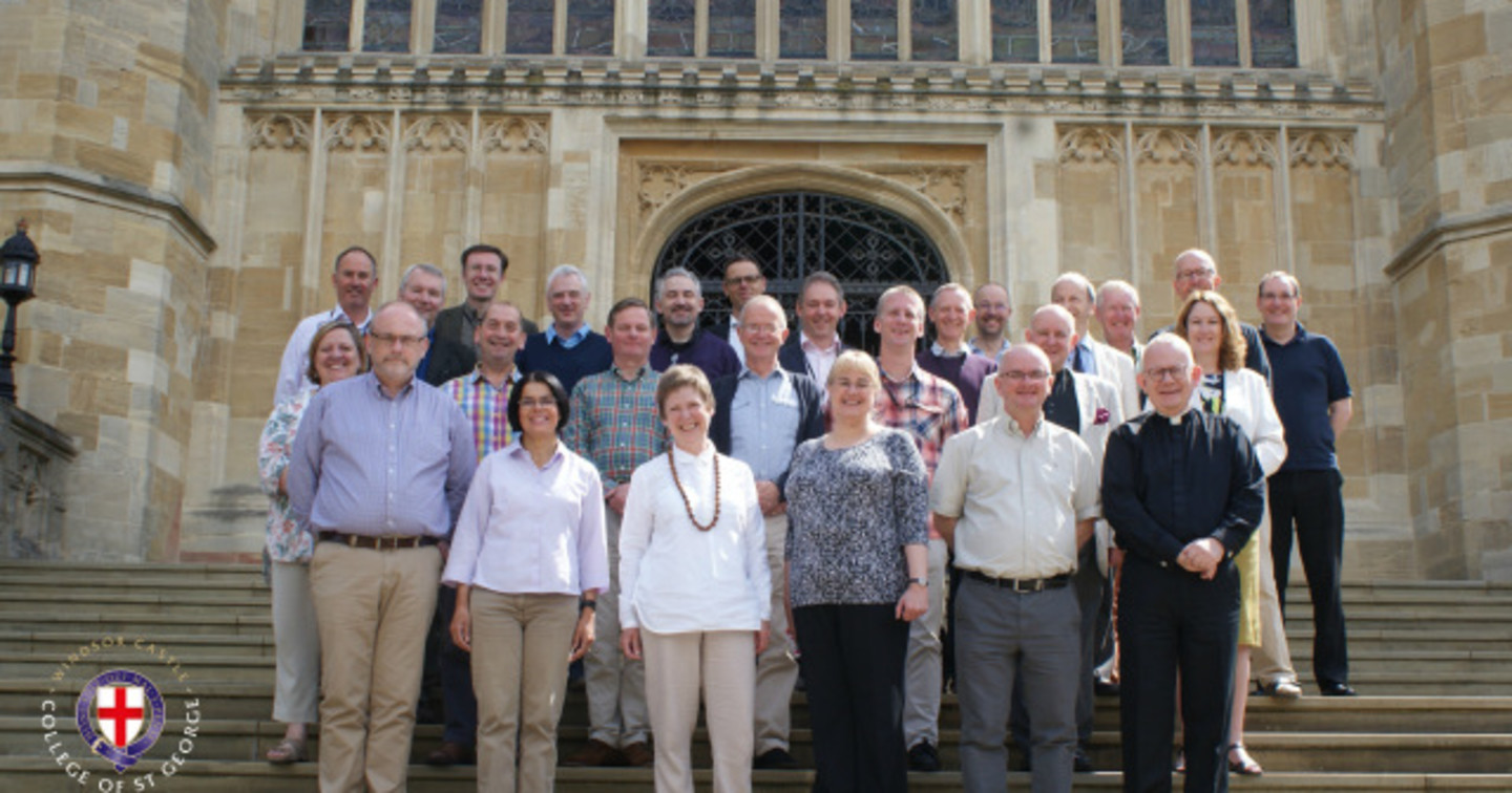 The group at the Clergy Course at St George’s House, Windsor Castle, including two from Cork in the middle row: the Reverend Elaine Murray (on the left) and the Reverend Peter Rutherford (third from left).
