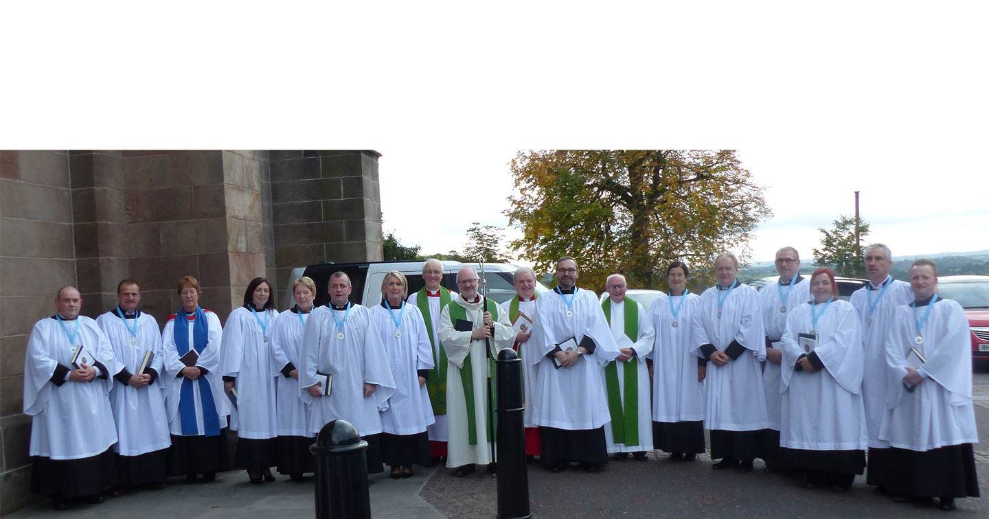 The 14 Readers pictured above with the Archbishop, Dean Gregory Dunstan, Canon Michael Kennedy (Warden of Readers) and Archdeacon Terry Scott (preacher at the Commissioning Service).