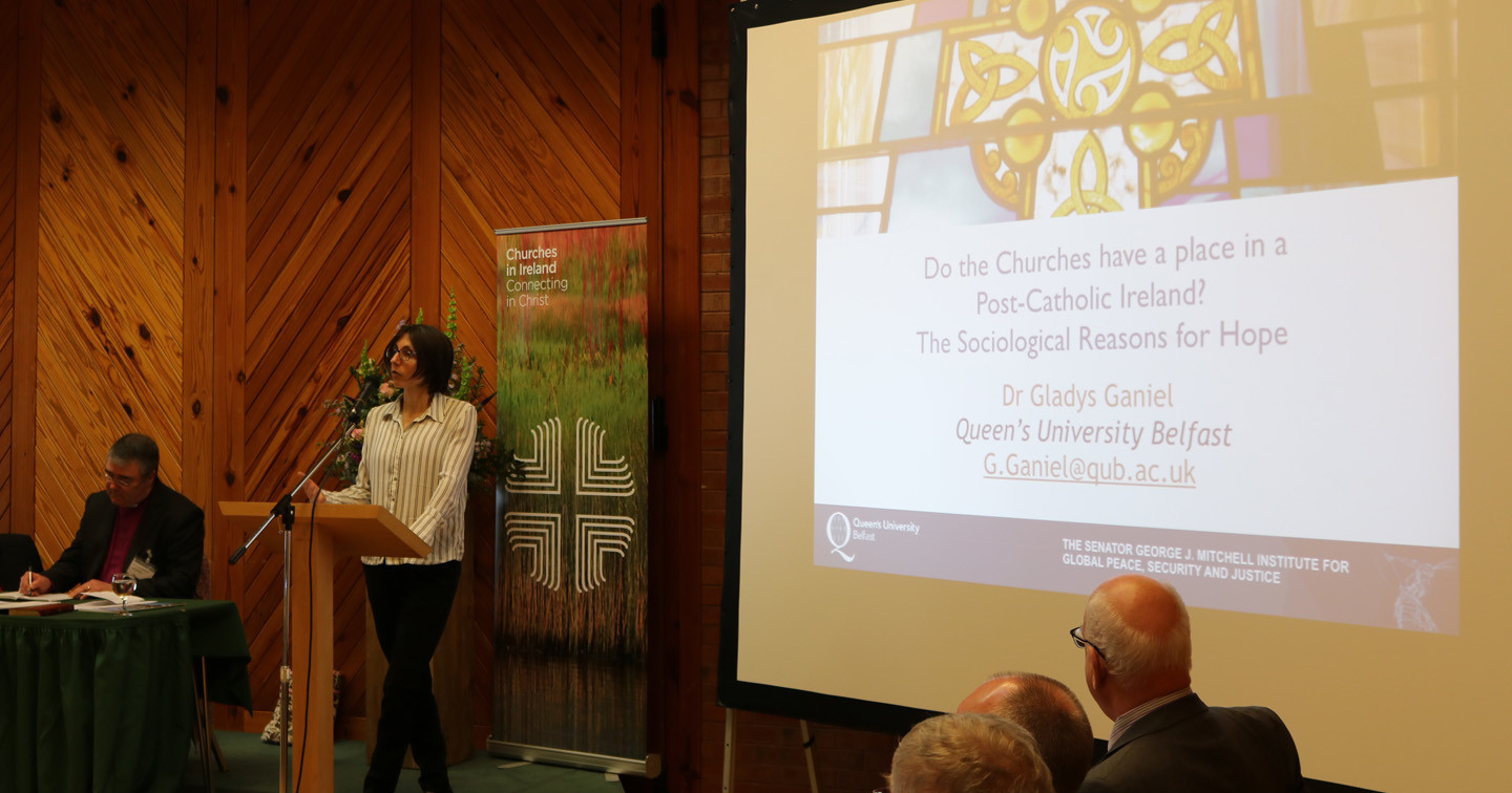 Dr Gladys Ganiel, Queen’s University Belfast, gives the keynote address.