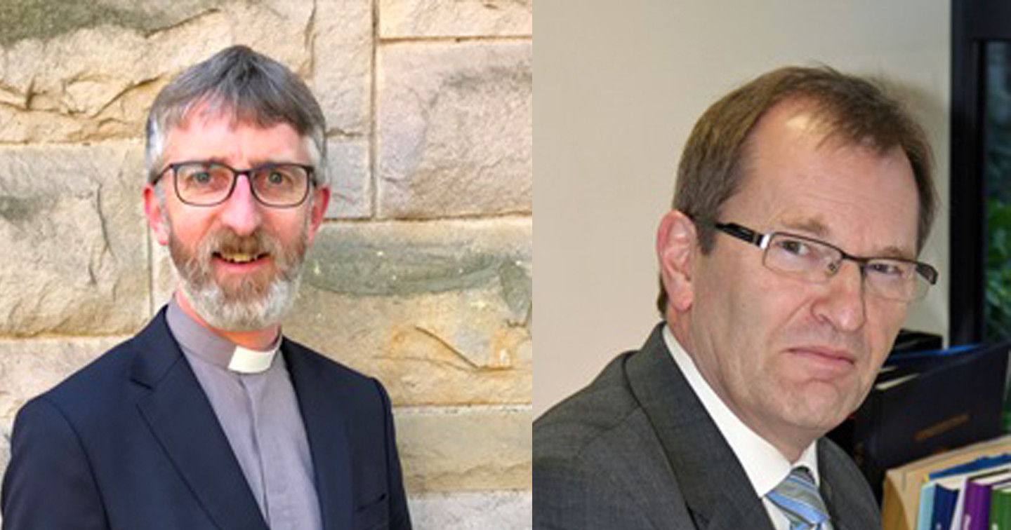 The Revd Canon John Auchmuty (left) and Mr Adrian Clements (right).