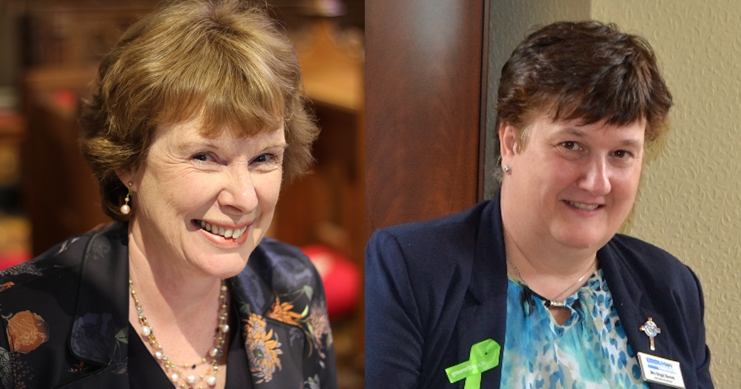 Dr Elizabeth Leonard (left), who has been co–opted as a member of the Church and Society Commission, and Mrs Brigid Barrett (right), who has been appointed as a Standing Committee representatives to the Church of Ireland Youth Department’s Central Board.