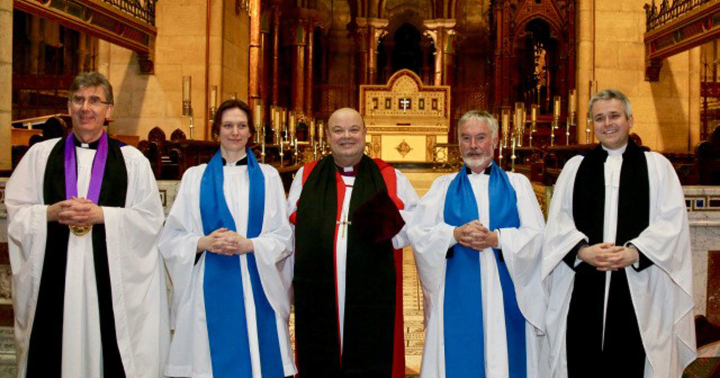 Pictured following the licensing of two new Readers were (left to right) the Dean of Cork, the Very Reverend Nigel Dunne, Maia Paulus, the Bishop, Andrew Coleman, and the Reverend Paul Arbuthnot (Chaplain to the Guild of Lay Ministers).
