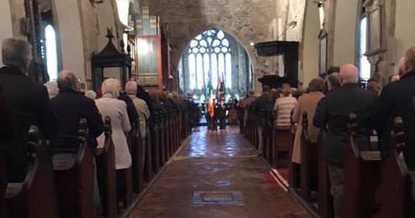 The Collegiate Church of St Mary the Virgin, Youghal, County Cork, was full for the dedication of a new war memorial.