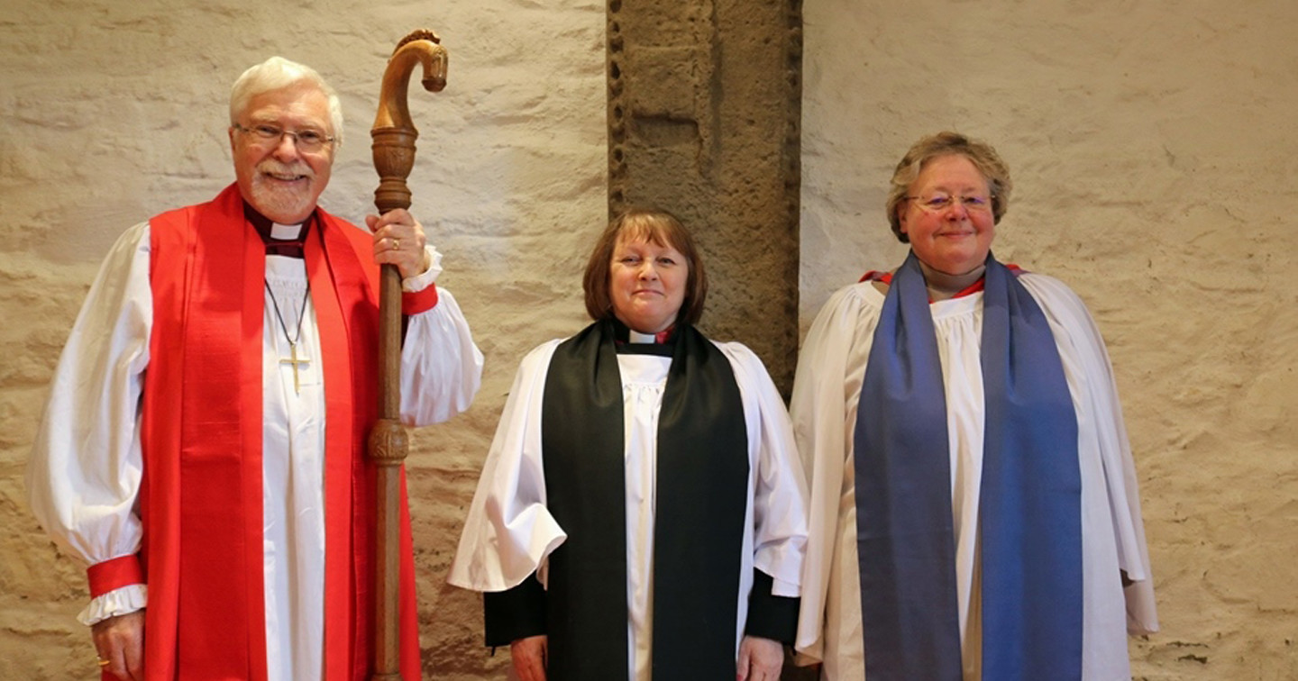 Bishop Harold Miller, the Revd Berni McAvoy and Canon Dr Christina Baxter (preacher).