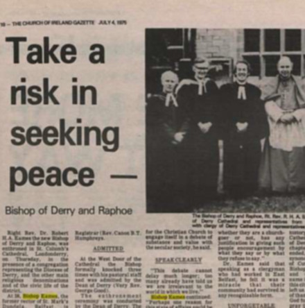 Online release of the 1970s Church of Ireland Gazette editions in the context of new ‘Borderless Church’ presentation