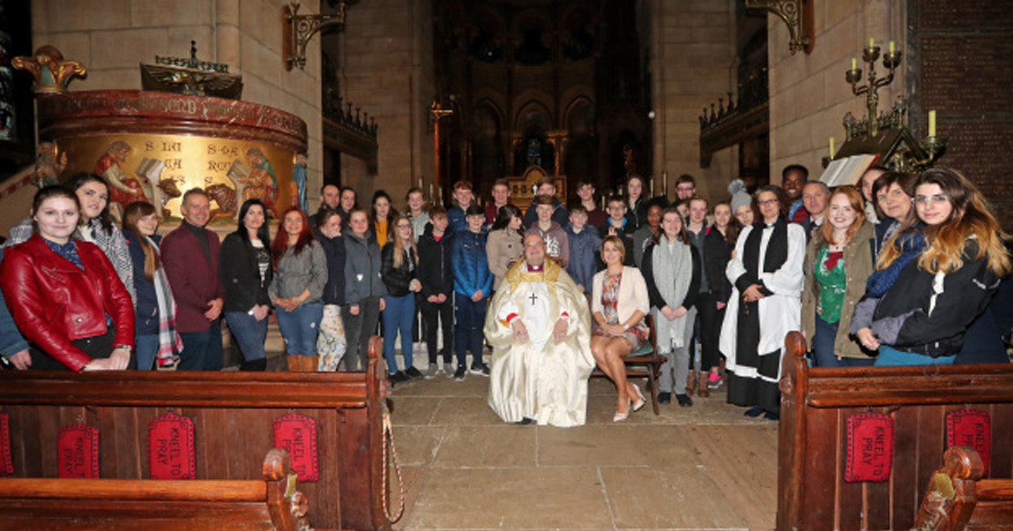 Some of the young people and youth leaders at the Service. Picture: Jim Coughlan.

