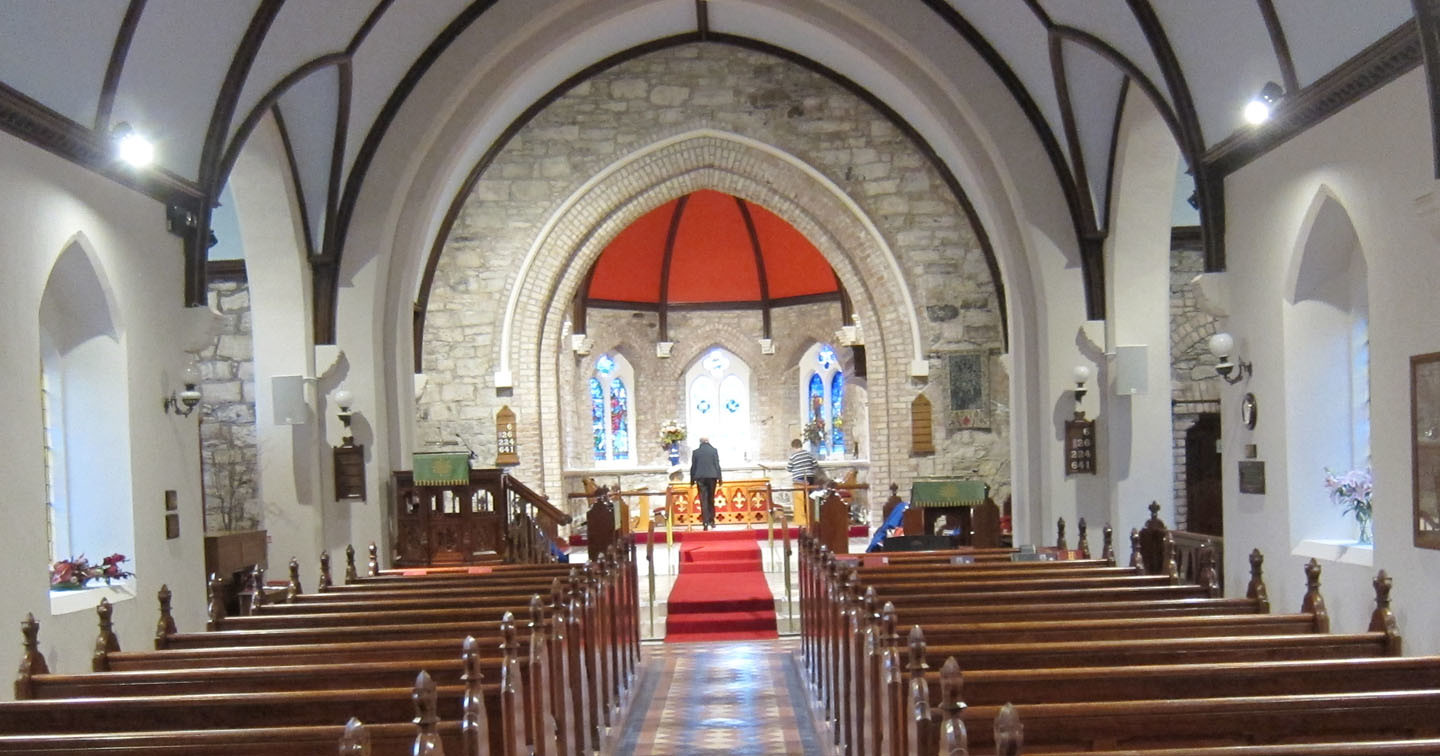 The completed interior of the Priory Church.