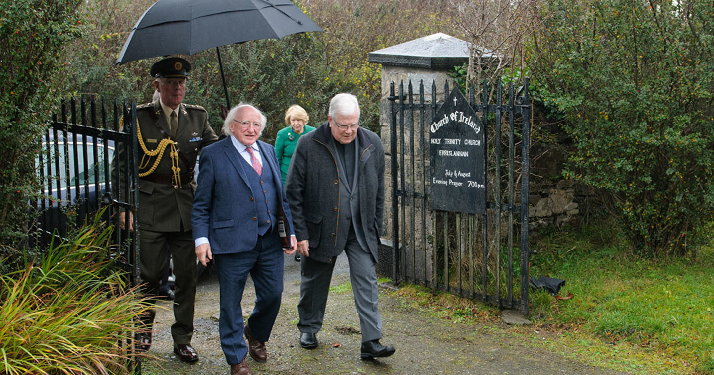 Visit by Uachtarán na hÉireann Michael D Higgins to Holy Trinity Errislannan.