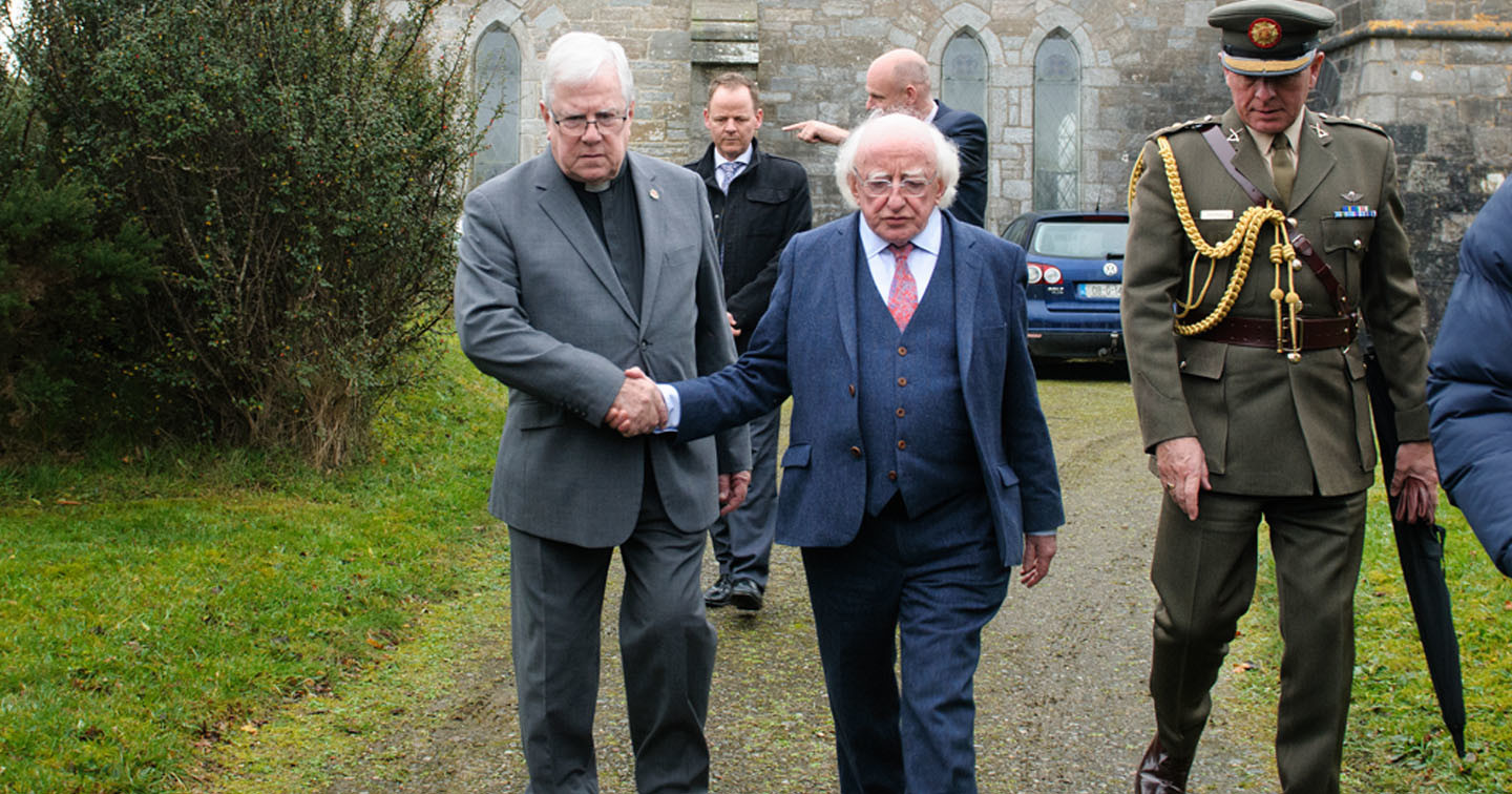 Visit by Uachtarán na hÉireann Michael D Higgins to Holy Trinity Errislannan.