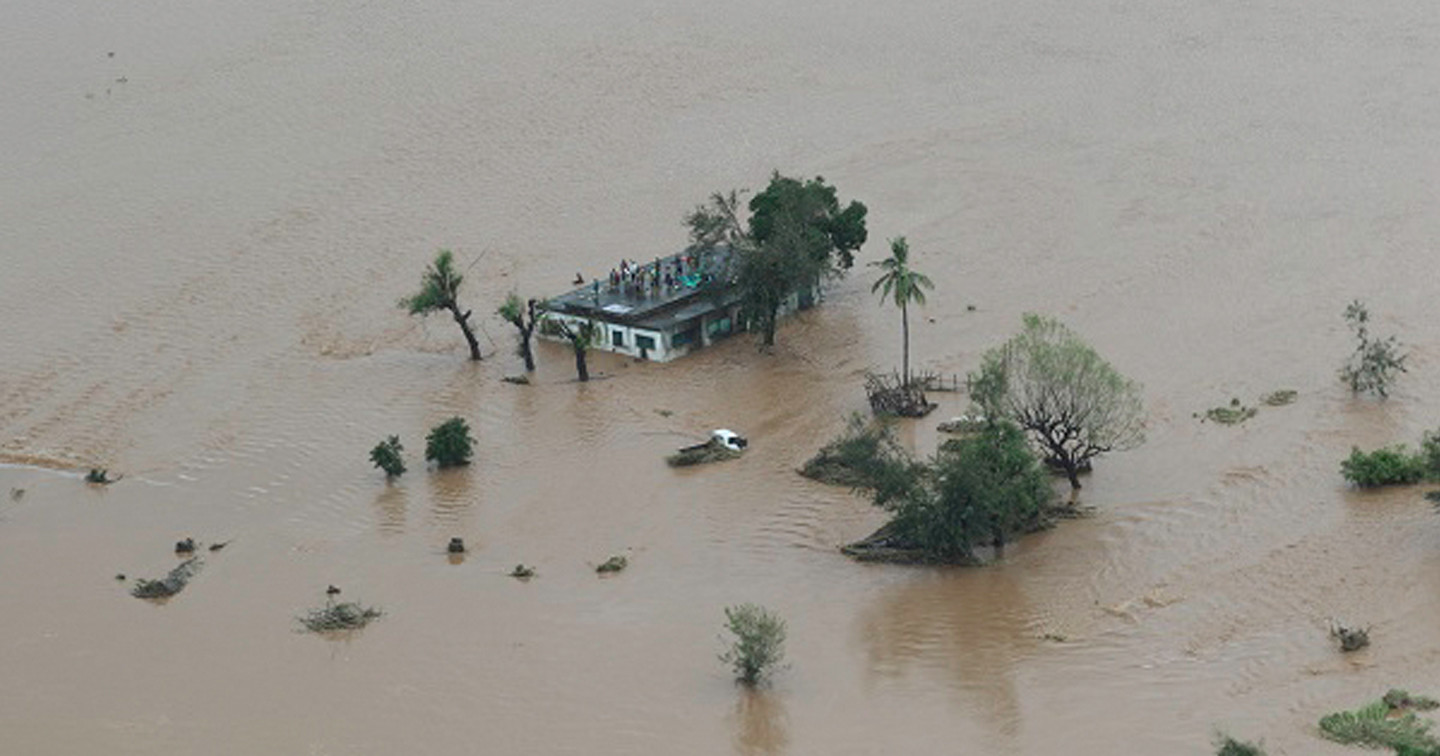 Storm damage in Mozambique caused by Cyclone Idai.  Photos provided courtesy of Mission Aviation Fellowship/Tearfund Ireland. 