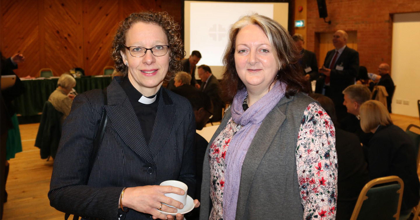 The Revd Helene Steed (St Mark's, Dundela) and Ms Cate Turner (Council for Christian Unity and Dialogue).