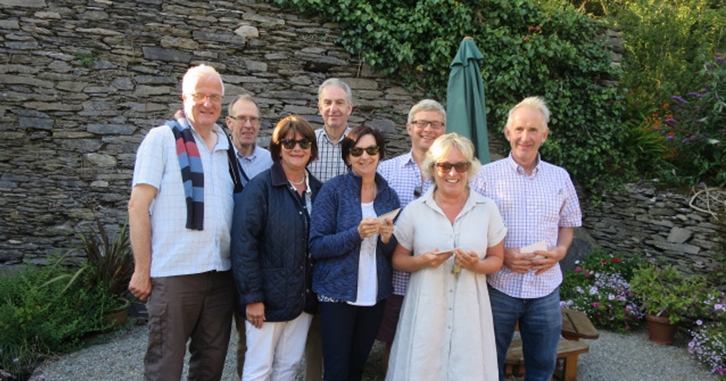 Nostalgia for former members of the old Cork Diocesan Youth group (l-r) Richard Dring, Bertie Deane, Susan Colton, Guy St Leger, Jane Schiller, Ian Coombes, Glynnis Trinder, and Richard Wood.