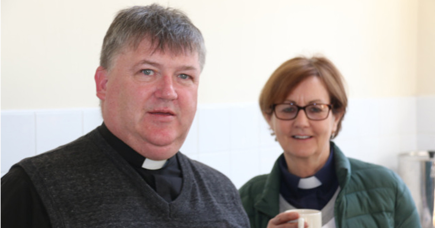 The Reverend Denis MacCarthy and the Reverend Anne Skuse.