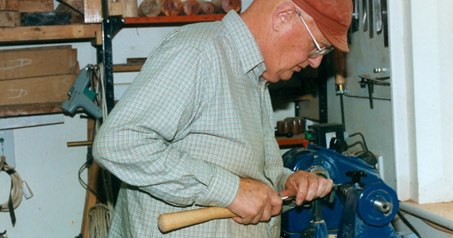 The late George Colton in his own workshop.