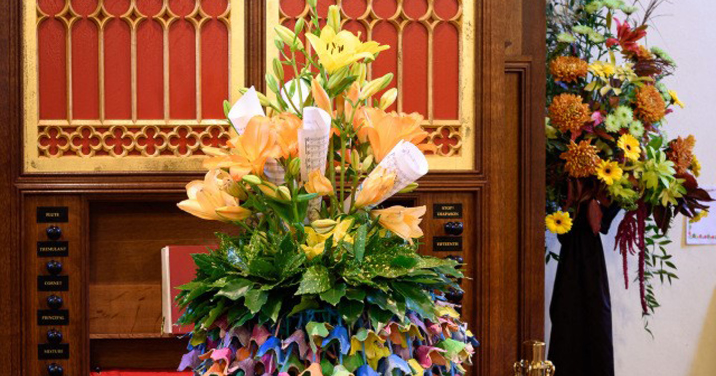 Flower festival in Templebreedy Church, Crosshaven celebrating 150 years.