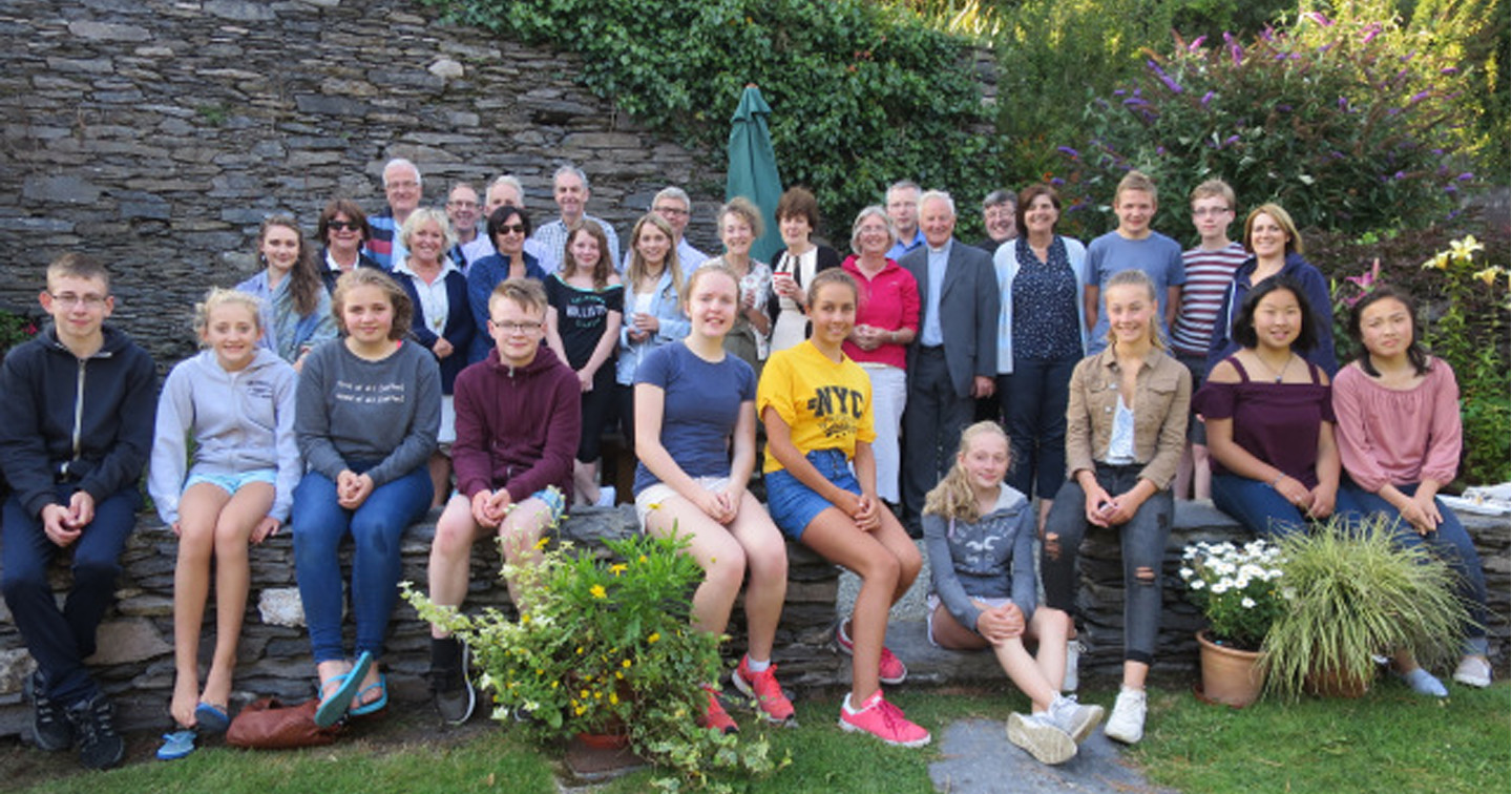 Past and present youth at Altar Rectory for a barbecue hosted by Canon Trevor and Mrs Oriel Lester.