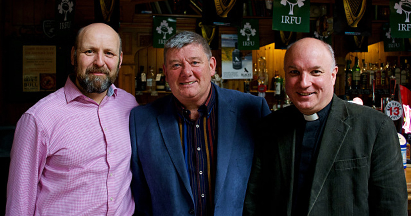 At the breakfast (l-r) Derek Dunne (Bull McCabe’s), John Creedon, and Archdeacon Adrian Wilkinson.