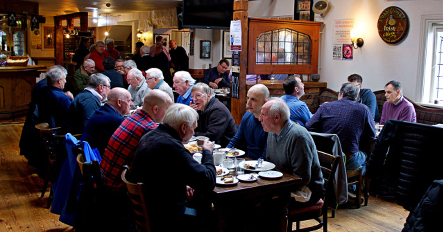 Some of those who joined the Men’s Breakfast at The Bull McCabe’s, Cork.