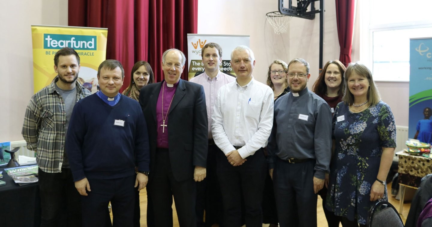 Left to right: Chris Agnew, Exodus; the Revd Andrew Quill, Chairman, Council for Mission; Emma Lynch, Tearfund Ireland; the Rt Revd Ken Good, Bishop of Derry and Raphoe; Ricky Ferguson, Wycliffe Bible Translators; the Revd Dr Mark Welsh, keynote speaker; Catherine Little, Bible Society in Northern Ireland; the Revd Adam Pullen, Treasurer, Council for Mission; Linda Abwe and Jenny Smyth, both CMS Ireland