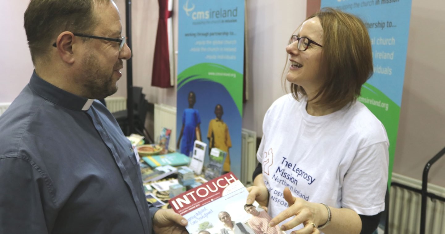 The Revd Adam Pullen with Joanne Briggs, Director of The Leprosy Mission (Northern Ireland)