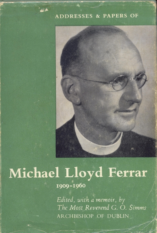 Front cover of Archbishop Simms' Memoir of Michael Ferrar (1962)