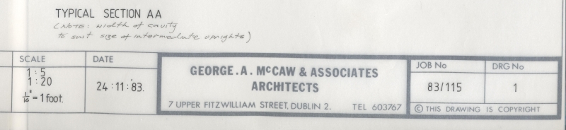 Label from drawings by George A. McCaw & Associates.