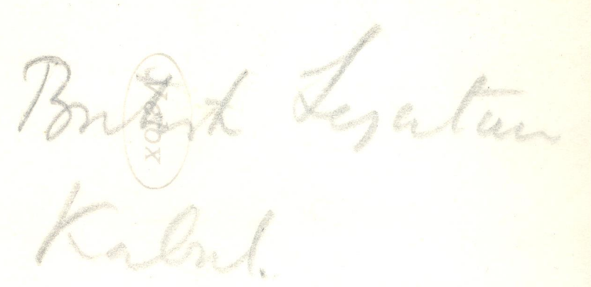 The inscription on the reverse of the photo which states 'British Legation Kabul'.