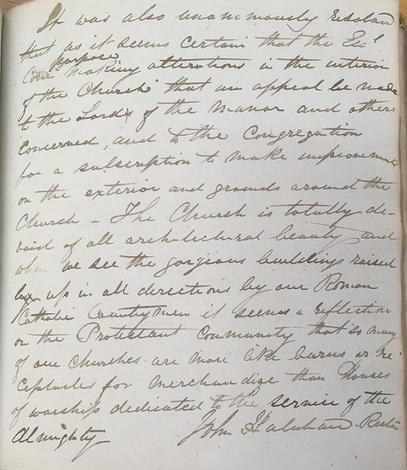Berehaven Vestry Minutes, 22 April 1867, RCB Library P788/5/1