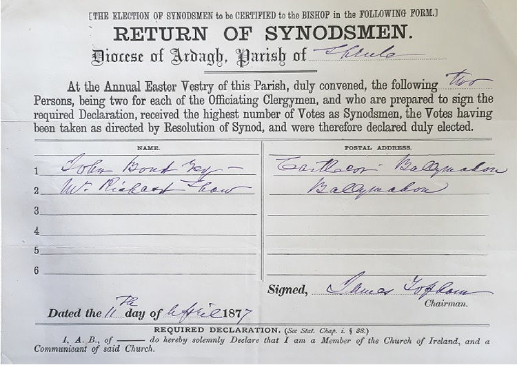 Return of Synodsmen, 1877. RCB Library, D4A/2/5