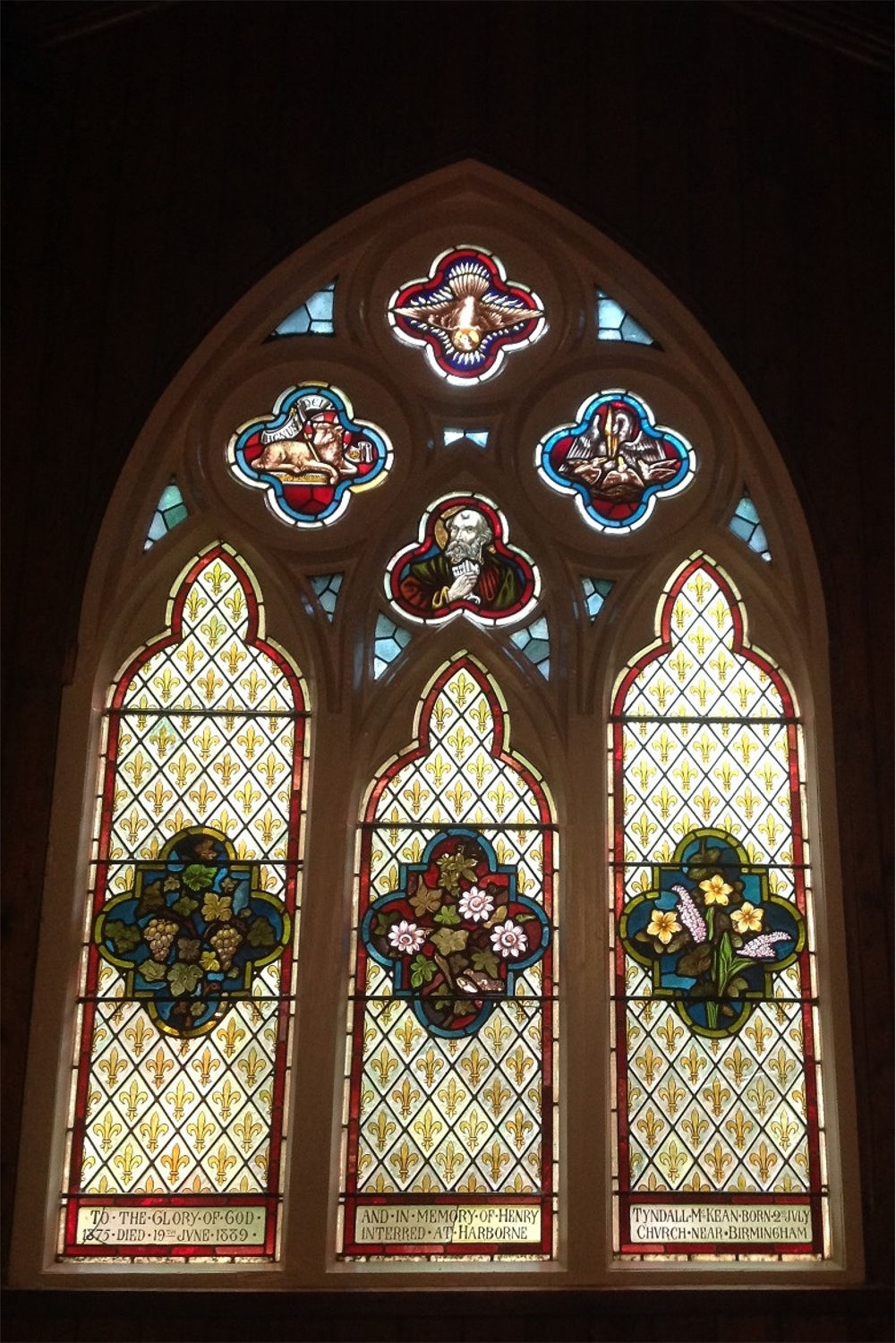 The east window of Laragh Church