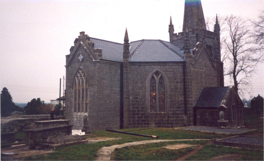 Bumlin parish church in the village of Strokestown, county Roscommon. Image taken during works in the 1990s to convert the building to Roscommon Heritage Centre. RCB Library collection