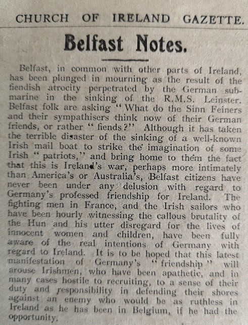 Church of Ireland Gazette, 18 Oct. 1918