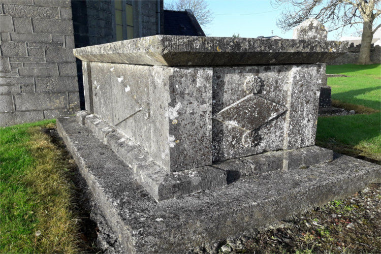 Box tomb of the Revd Edward Mahon, during whose incumbency record-keeping in Strokestown began in 1811. Photograph by Alan Moran