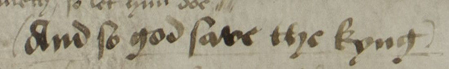 John Alen's political allegiances are clear throughout the text, no more so than the declaration: “And So God Save the Kynge”, RCB Library D6/3 f. 164