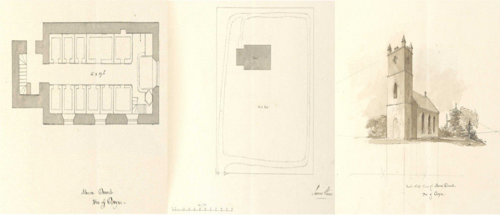 Plans by Pain for Ahern Church. Diocese of Cloyne (RCB MS138 Vol 2). Built in 1816