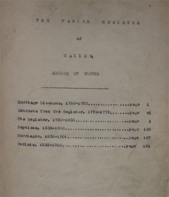 The transfer from Mallow Union in Cork was the biggest during 2018, including the parish records for Mallow and no less than 25 related parishes as well as the stray item for Eglish referenced above. The Mallow collection includes a locally-produced typescript index of entries in the parish registers. RCB Library P. 1140.00.1