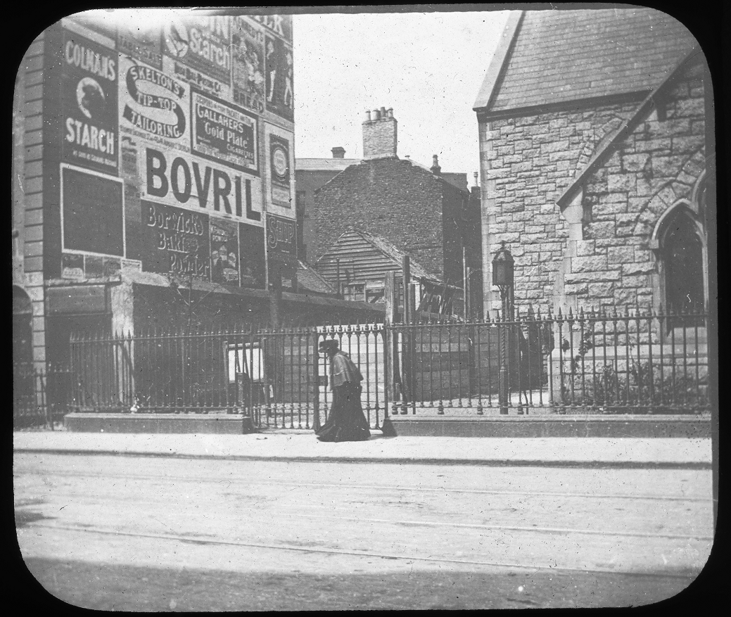 The glass slide that helped Colin to identify the church as St Peter's, Dublin.
