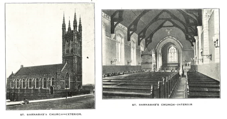 images from St. Thomas's Church and St. Barnabas's Church, Dublin Blotter Calendar and Year Book (1934) showing the exterior and interior of the church in the 1930s.
