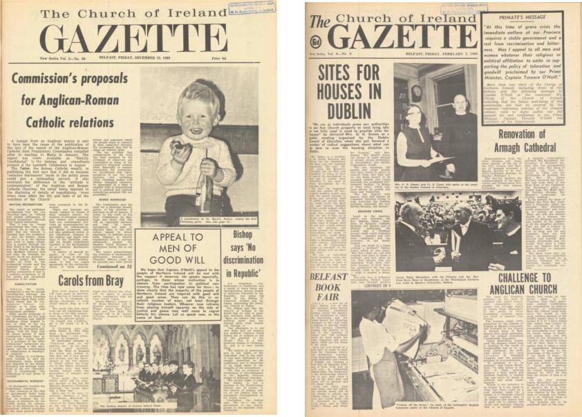 Left: CoIG, 13 Dec. 1968, p. 1; Right: CoIG  7 Feb. 1969, p. 1