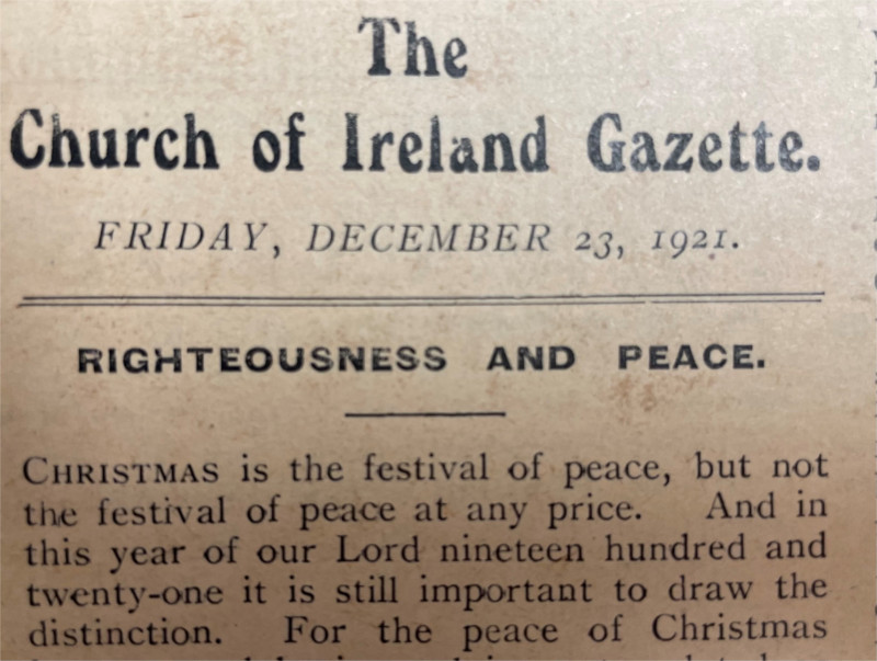 Church of Ireland Gazette, 23 December 1921