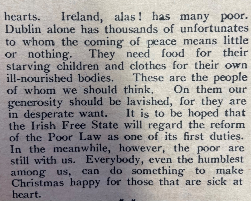 The Gazette urges Poor Law reform, Church of Ireland Gazette, 16 December 1921